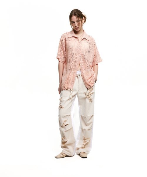 RSSC(アールエスエスシー)の「LAYERD DESTROYED DENIM PANTS - IVORY/WHITE(その他パンツ・レディース・その他・1/2)」の10枚目の写真