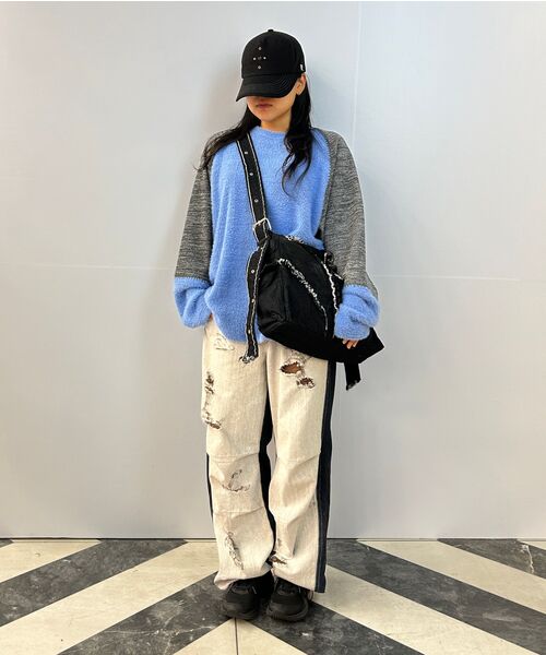 RSSC(アールエスエスシー)の「LAYERD DESTROYED DENIM PANTS - IVORY/WHITE(その他パンツ・レディース・その他・1/2)」の2枚目の写真