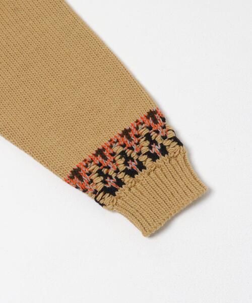 THE GOODLAND MARKET(ザグッドランドマーケット)の「米富繊維 KOUHEN NORDIC KNIT PULLOVER(ニット/セーター・メンズ・ベージュ/ブラック・LARGE)」の4枚目の写真