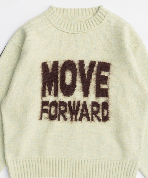 MAISON SPECIAL（メゾンスペシャル）の「MOVE FORWARD logo knit/MOVE FORWARDロゴニット（ニット/セーター・レディース・アイボリー/グレー/ライム/レッド・FREE）」の20枚目の写真