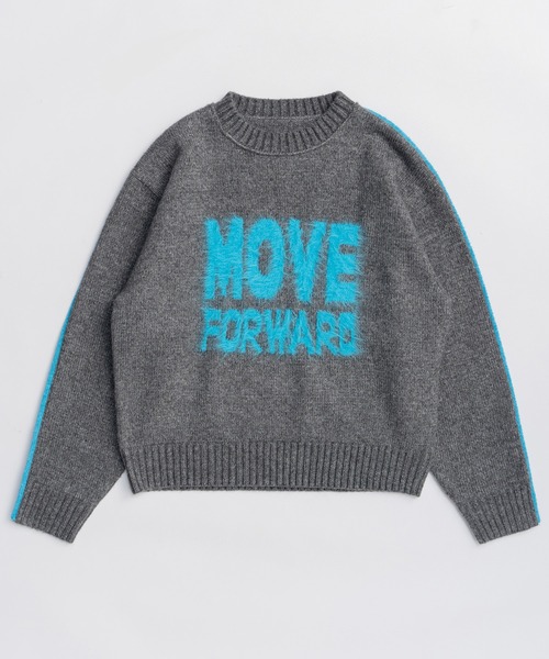 MAISON SPECIAL（メゾンスペシャル）の「MOVE FORWARD logo knit/MOVE FORWARDロゴニット（ニット/セーター・レディース・アイボリー/グレー/ライム/レッド・FREE）」の18枚目の写真