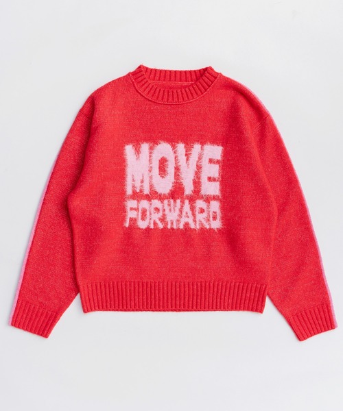 MAISON SPECIAL（メゾンスペシャル）の「MOVE FORWARD logo knit/MOVE FORWARDロゴニット（ニット/セーター・レディース・アイボリー/グレー/ライム/レッド・FREE）」の19枚目の写真
