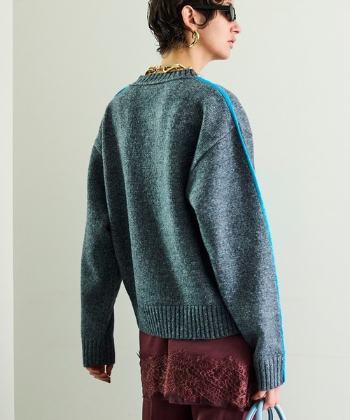 MAISON SPECIAL（メゾンスペシャル）の「MOVE FORWARD logo knit/MOVE FORWARDロゴニット（ニット/セーター・レディース・アイボリー/グレー/ライム/レッド・FREE）」の15枚目の写真