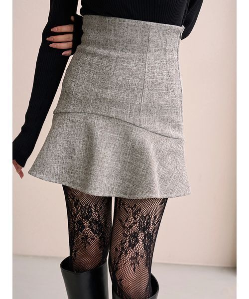 SNIDEL（スナイデル）の「ヘムフレアスカート（その他パンツ・レディース・ブラック/マルチ/チェック・0/1）」の7枚目の写真