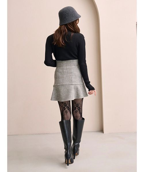 SNIDEL（スナイデル）の「ヘムフレアスカート（その他パンツ・レディース・ブラック/マルチ/チェック・0/1）」の11枚目の写真