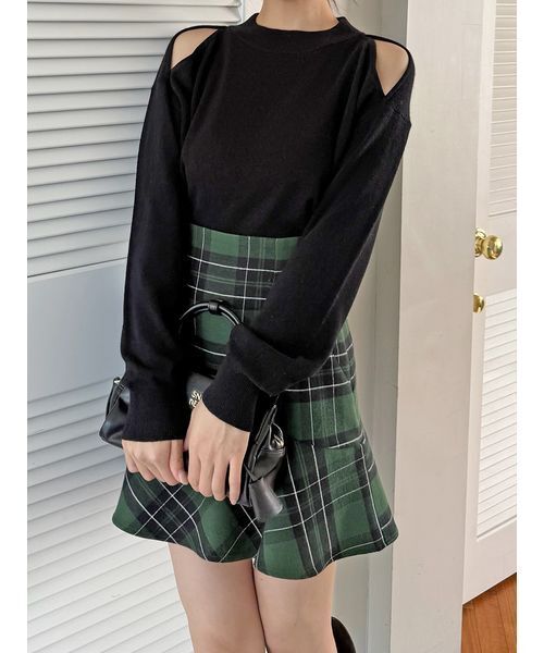 SNIDEL（スナイデル）の「ヘムフレアスカート（その他パンツ・レディース・ブラック/マルチ/チェック・0/1）」の17枚目の写真