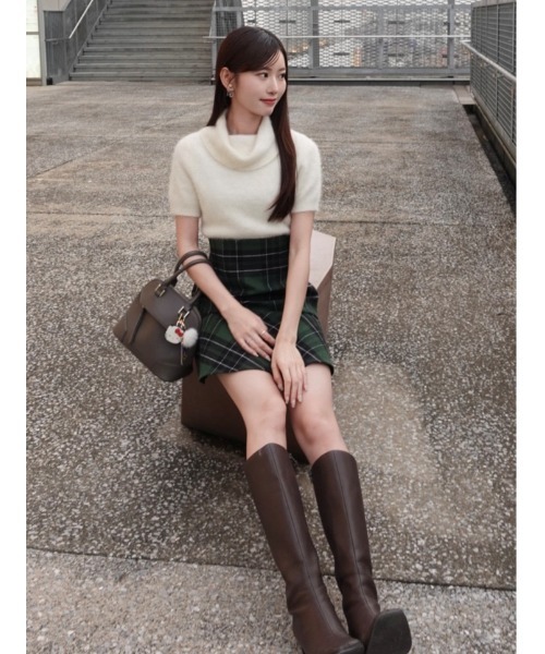 SNIDEL（スナイデル）の「ヘムフレアスカート（その他パンツ・レディース・ブラック/マルチ/チェック・0/1）」の16枚目の写真