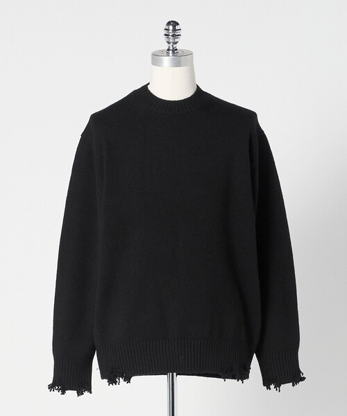 ＜LOEFF＞ダメージ ニット プルオーバー LOEFF＞5ゲージ ダメージ ニット プルオーバー UNISEX（ニット