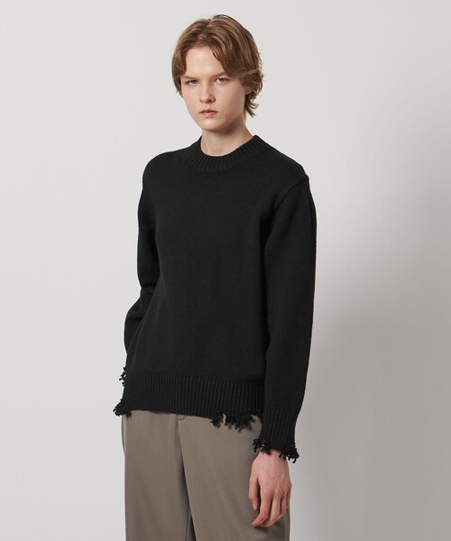 LOEFF＞5ゲージ ダメージ ニット プルオーバー UNISEX（ニット