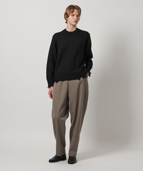 LOEFF＞5ゲージ ダメージ ニット プルオーバー UNISEX（ニット