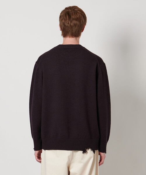 LOEFF＞5ゲージ ダメージ ニット プルオーバー UNISEX（ニット