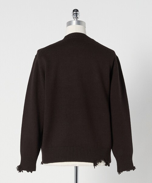 LOEFF＞5ゲージ ダメージ ニット プルオーバー UNISEX（ニット