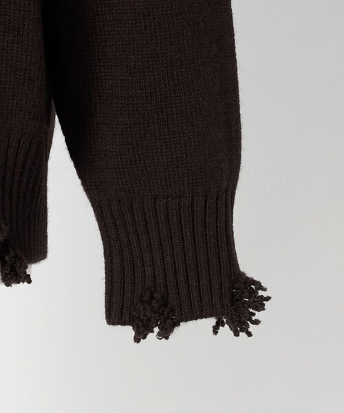 LOEFF＞5ゲージ ダメージ ニット プルオーバー UNISEX（ニット