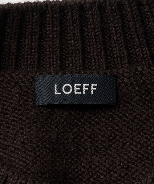 LOEFF(ロエフ)の「<LOEFF>5ゲージ ダメージ ニット プルオーバー UNISEX(ニット/セーター・レディース・ブラック/ダークブラウン・2/0/1)」の3枚目の写真