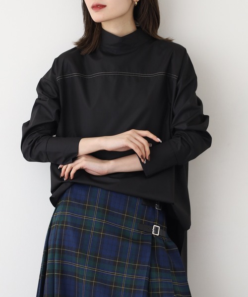 Anna Nicola（アンナニコラ）の「Anna Nicola バックボタンディテールブラウス（シャツ/ブラウス・レディース・ベージュ/ブラック・38）」の11枚目の写真