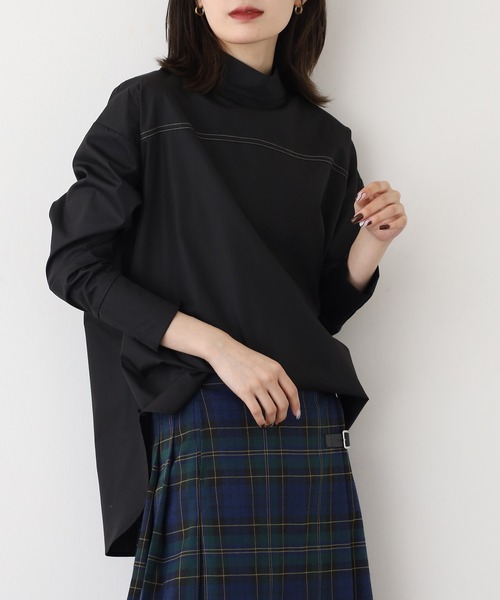 Anna Nicola（アンナニコラ）の「Anna Nicola バックボタンディテールブラウス（シャツ/ブラウス・レディース・ベージュ/ブラック・38）」の16枚目の写真
