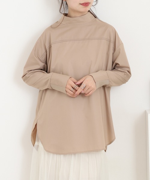 Anna Nicola（アンナニコラ）の「Anna Nicola バックボタンディテールブラウス（シャツ/ブラウス・レディース・ベージュ/ブラック・38）」の17枚目の写真