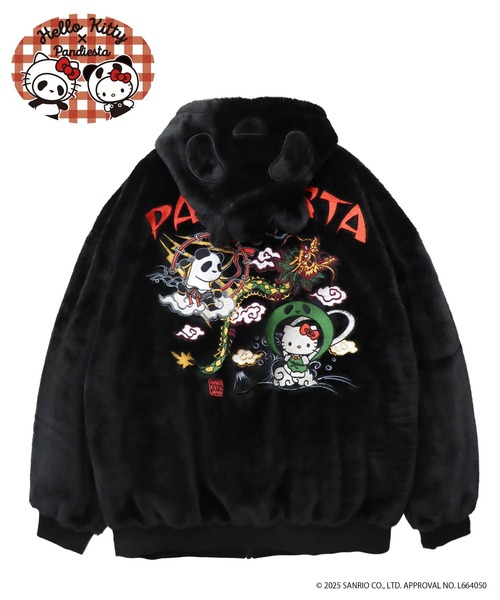 HELLO KITTY　パーカー　レディスＭ　黒　USA古着 AVIREX（アヴィレックス） パーカー 「AVIREX×HELLO KITTY」HOODIE