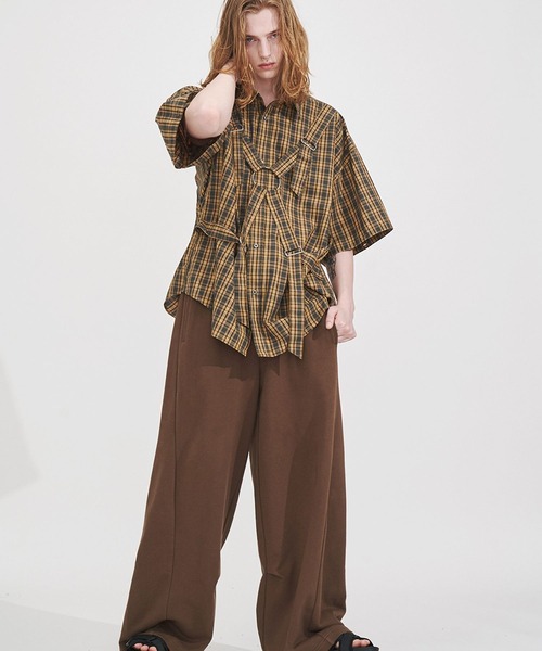 SeeSew(シーソー)の「【UNISEX】PANEL LINE SWEAT PANTS/パネルラインスウェットパンツ(スウェットパンツ・メンズ・グレー/ブラウン・M/L)」の12枚目の写真