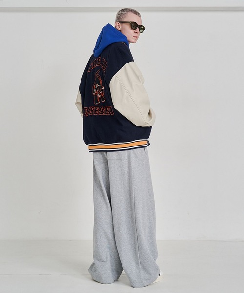 SeeSew(シーソー)の「【UNISEX】PANEL LINE SWEAT PANTS/パネルラインスウェットパンツ(スウェットパンツ・メンズ・グレー/ブラウン・M/L)」の3枚目の写真