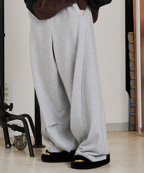 SeeSew(シーソー)の「【UNISEX】PANEL LINE SWEAT PANTS/パネルラインスウェットパンツ(スウェットパンツ・メンズ・グレー/ブラウン・M/L)」の16枚目の写真
