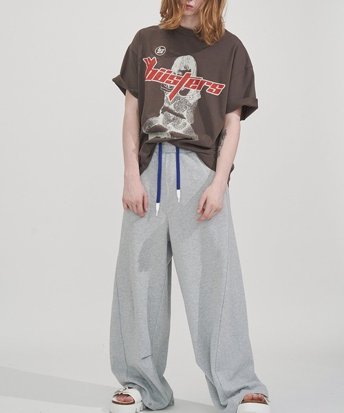 SeeSew(シーソー)の「【UNISEX】PANEL LINE SWEAT PANTS/パネルラインスウェットパンツ(スウェットパンツ・メンズ・グレー/ブラウン・M/L)」の8枚目の写真