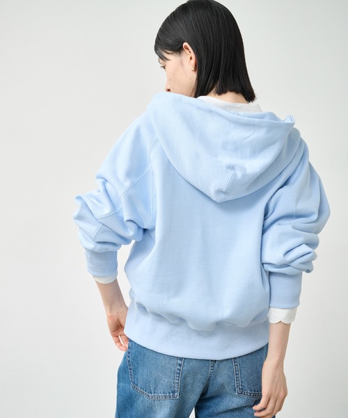 kha:ki(カーキ)の「「KHA:KI / カーキ」ジップアップフーディ(パーカー・レディース・チャコールグレー/オリーブ/ライトブルー/アイボリー・2/1)」の20枚目の写真