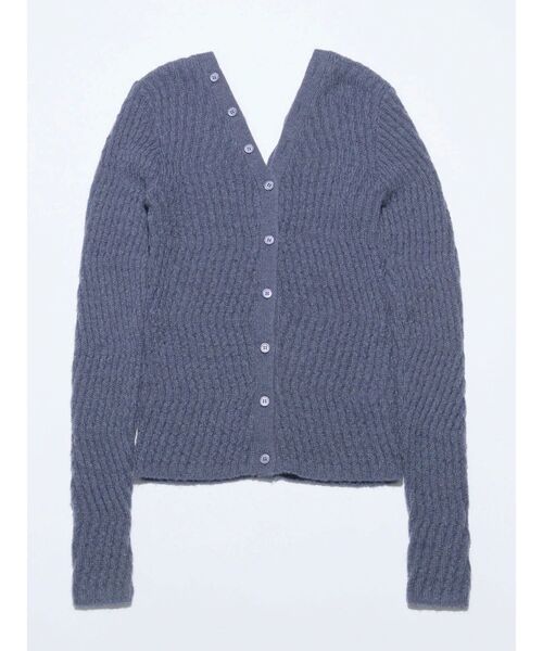 VEQUM（VEQUM）の「【VEQUM】WAVING V NECK KNIT（ニット/セーター・レディース・ブラウン/グレー/ブルー・FREE）」の4枚目の写真