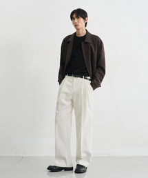 DRAW FIT（ドローフィット）の「ワイドバンディングチノパンツ[オフホワイト]（その他パンツ）」