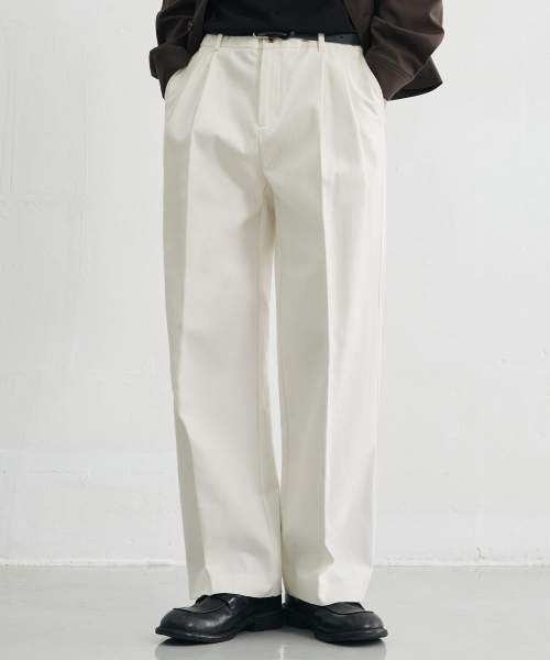 DRAW FIT（ドローフィット）の「ワイドバンディングチノパンツ[オフホワイト]（その他パンツ・メンズ・その他・MEDIUM/LARGE/X-LARGE）」の17枚目の写真