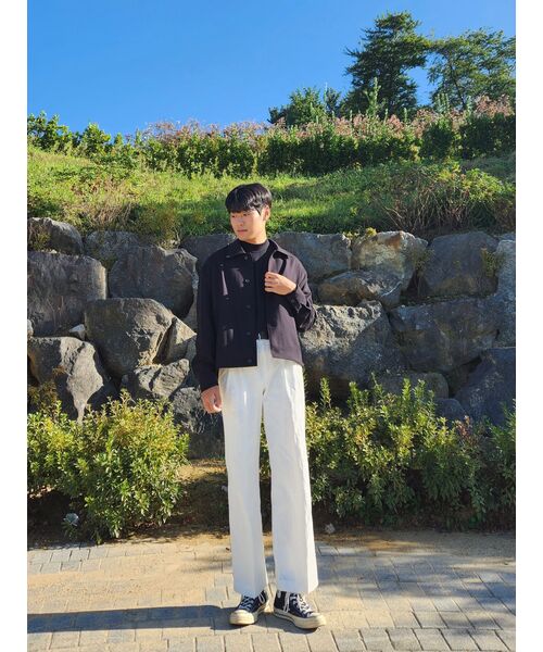 DRAW FIT（ドローフィット）の「ワイドバンディングチノパンツ[オフホワイト]（その他パンツ・メンズ・その他・MEDIUM/LARGE/X-LARGE）」の3枚目の写真