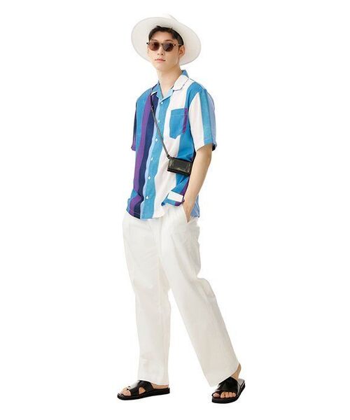 DRAW FIT（ドローフィット）の「ワイドバンディングチノパンツ[オフホワイト]（その他パンツ・メンズ・その他・MEDIUM/LARGE/X-LARGE）」の7枚目の写真