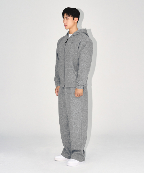 BORN TO WIN（ボーントゥウィン）の「KNIT LIKE HOODIE ZIP UP [MELANGE GREY]（ジャージ・メンズ・その他・1/2/3）」の4枚目の写真