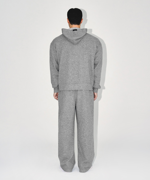 BORN TO WIN（ボーントゥウィン）の「KNIT LIKE HOODIE ZIP UP [MELANGE GREY]（ジャージ・メンズ・その他・1/2/3）」の5枚目の写真