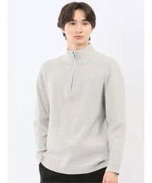 ハーフジップ」に該当するメンズのニット/セーター（グレー/灰色系