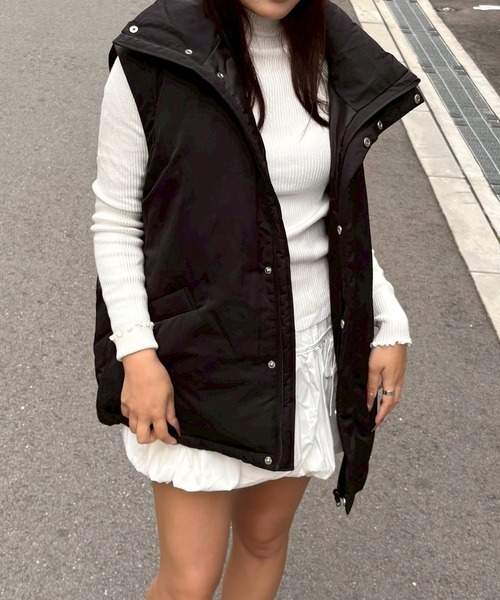 merrylatte（メリーラテ）の「2WAYリボンスリーブ中綿ジャケット【Muller Rossi】（ダウンジャケット/コート・レディース・ブラック・FREE）」の14枚目の写真