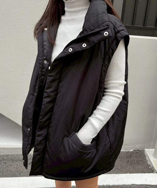 セール】2WAYリボンスリーブ中綿ジャケット【Muller Rossi】（ダウン