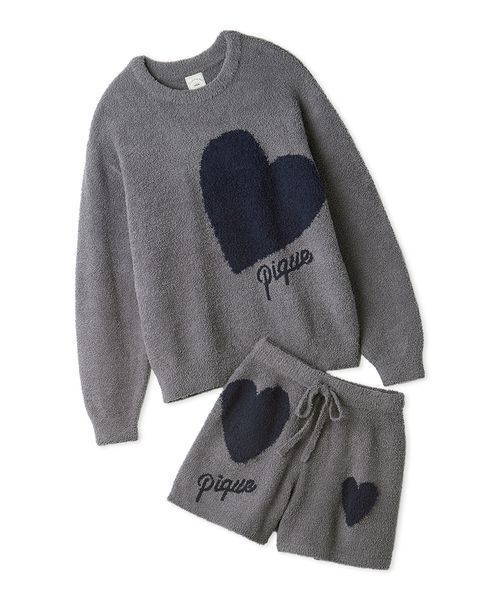 ONLINE限定】ハートジャガードプルオーバー＆ショートパンツセット