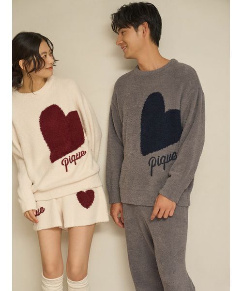 ONLINE限定】ハートジャガードプルオーバー＆ショートパンツセット