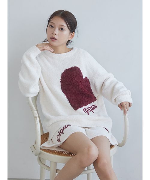 セール】【ONLINE限定】ハートジャガードプルオーバー＆ショートパンツ