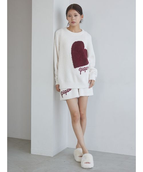 正規品♡新品ジェラートピケ　ハートジャガードプルオーバー＆ショートパンツ ONLINE限定】ハートジャガードプルオーバー＆ショートパンツセット