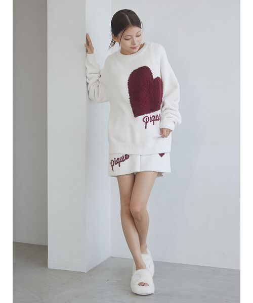 ONLINE限定】ハートジャガードプルオーバー＆ショートパンツセット