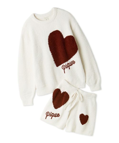 ONLINE限定】ハートジャガードプルオーバー＆ショートパンツセット