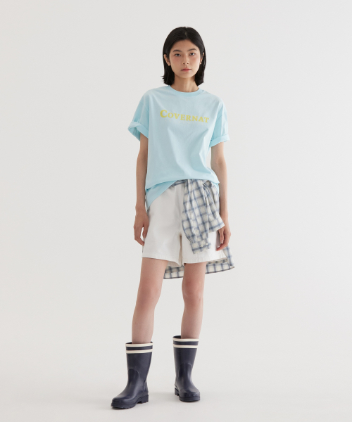 COVERNAT(カバーナット)の「センターアセンティックTシャツ Sky Blue(Tシャツ/カットソー・レディース・その他・X-SMALL/SMALL/MEDIUM/LARGE/X-LARGE/XX-LARGE)」の3枚目の写真