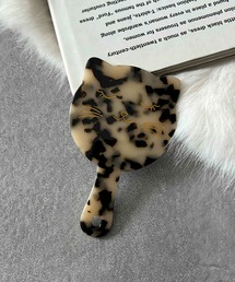 LOWO（ロワ）の「猫モチーフ 手鏡 コンパクトミラー かわいい ミニ メイクミラー キャット（手鏡/メイクミラー）」