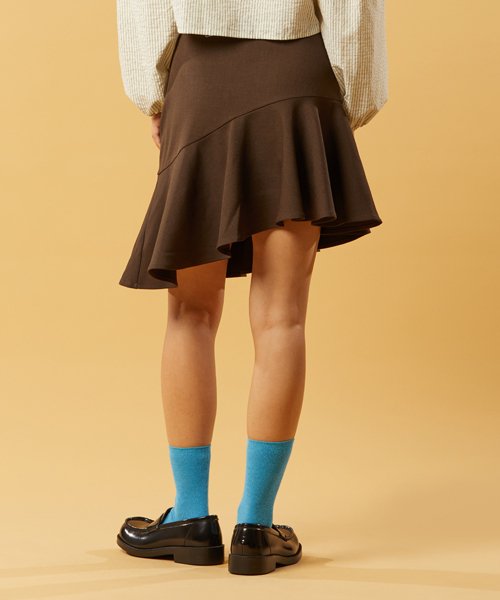KOLEAT（コレット）の「フレアアシンメトリーミニスカート[BROWN]（スカート・レディース・その他・SMALL/MEDIUM）」の4枚目の写真