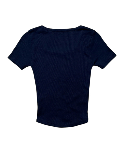 BORN SLIPPY（ボーンスリッピー）の「Cross Square Neck T-shirt (Navy)（Tシャツ/カットソー・レディース・その他・FREE）」の2枚目の写真