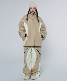 DOLL OUTERWEAR（ドラ アウターウェア）の「[DOLL x DUMDIDUM] 2425 フェイドジャケット&パンツ ボードウェアセット ベージュアイボリー 男女共用（セットアップ）」