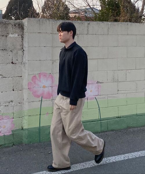 NOUN(ノウン)の「wide curved denim pants (sand beige)(デニムパンツ・メンズ・その他・0/1/2)」の6枚目の写真