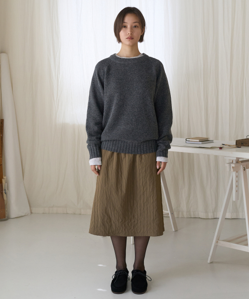 JULIAPEPE(ジュリアペペ)の「Oversized-fit Soft Knitwear (Charcoal)(ニット/セーター・レディース・その他・F)」の2枚目の写真